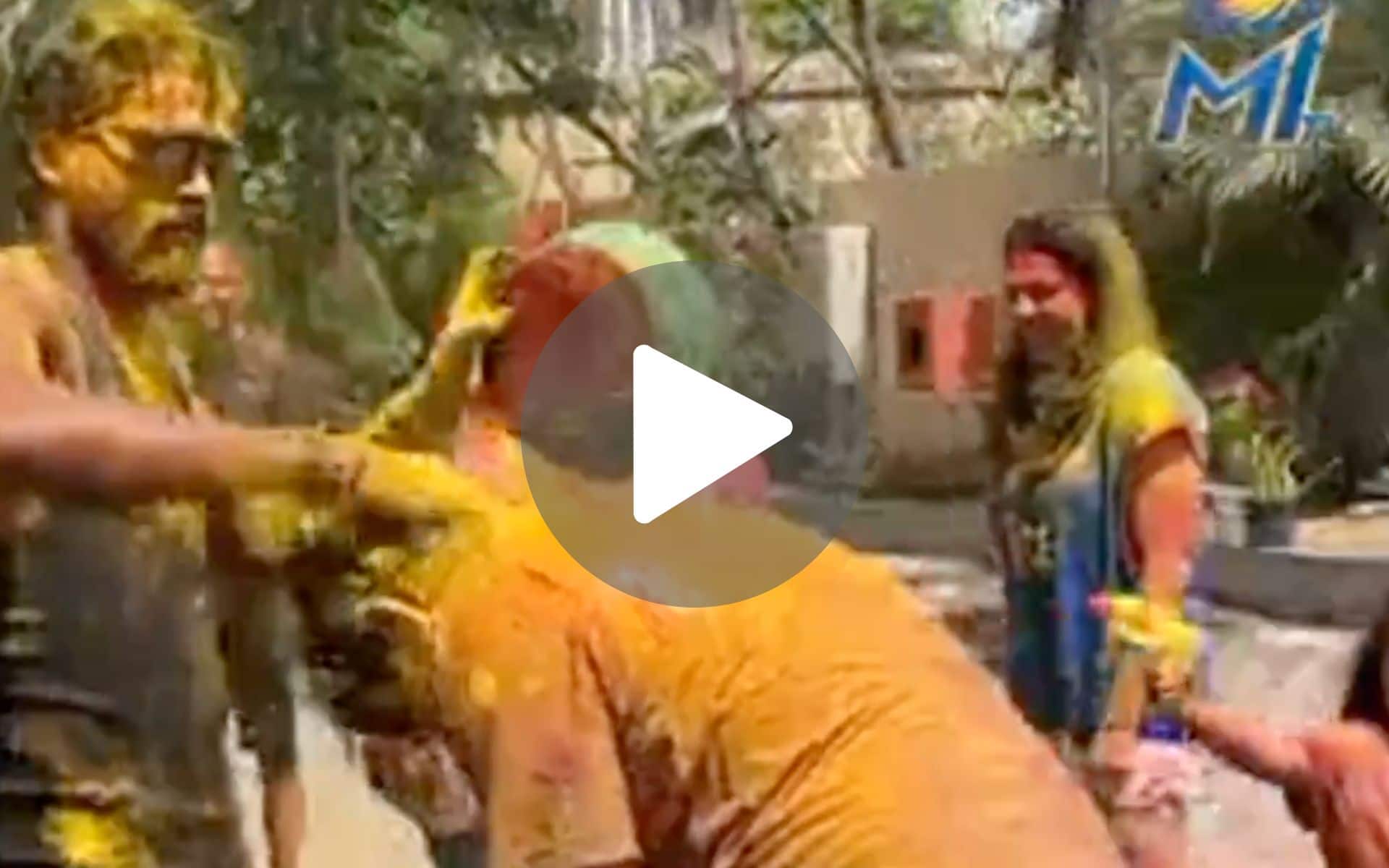 [Watch] Rohit Sharma & Hardik Pandya Seen Playing Holi Together; Video Goes Viral